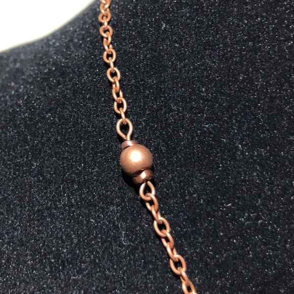 Antique Copper Beaded Necklace - Picture 5 of 6